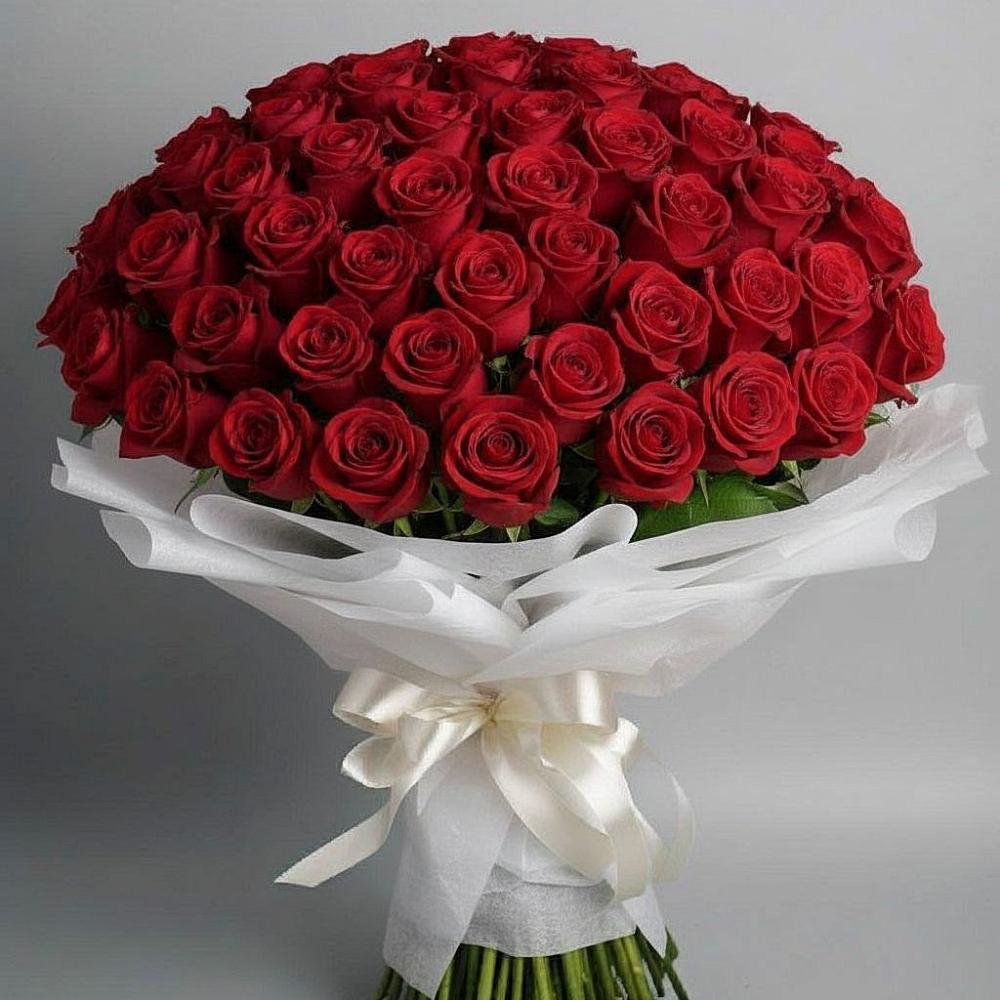 Букет 101 Красная роза Блэк Мэджик в Поселок совхоза Раменский