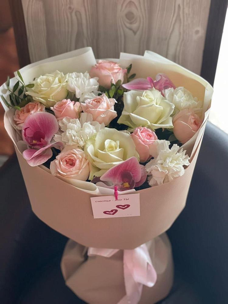 Букет цветов из: Орхидеи, Розы и Гвоздики в Поселок совхоза Раменский