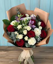Букет цветов из:  Розы и Альстромерии в Поселок совхоза Раменский