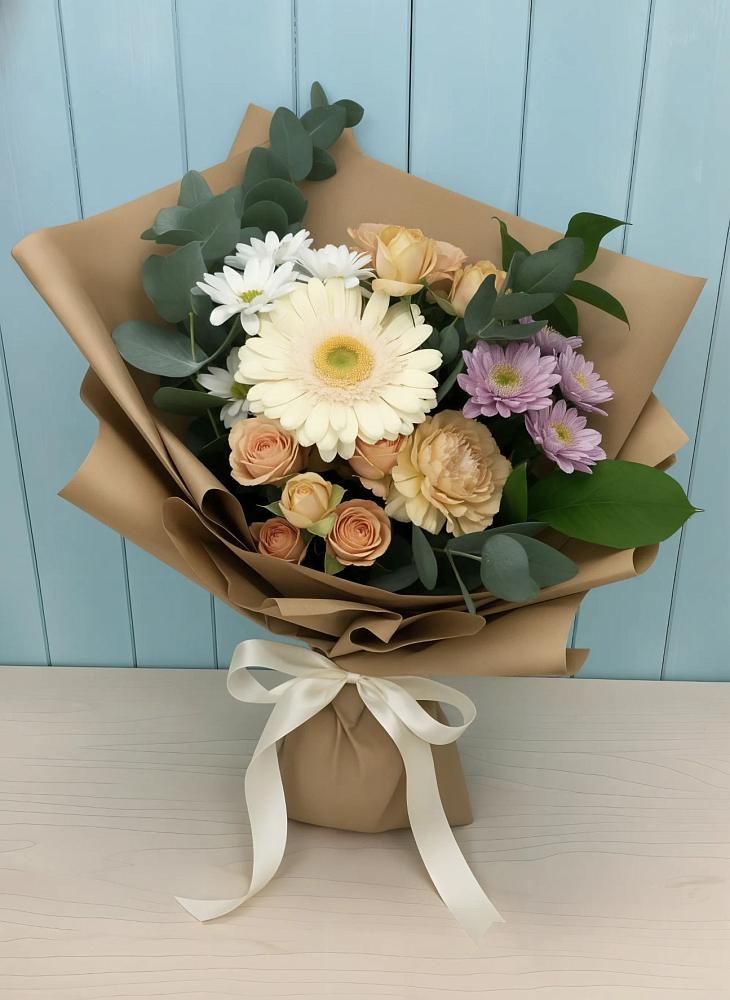 Букет цветов из: Герберы и Хризантемы в Поселок совхоза Раменский