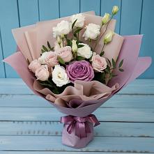 Букет цветов из:  Розы и Лизиантусы в Поселок совхоза Раменский