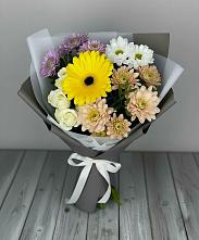 Букет цветов из:  Розы, Герберы и Хризантемы #REPLACE_PRED# Поселок совхоза Раменский