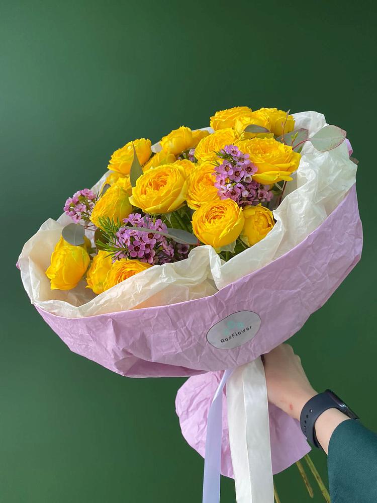 Кустовые желтые розы в Поселок совхоза Раменский Букет Кустовые желтые розы в Поселок совхоза Раменский