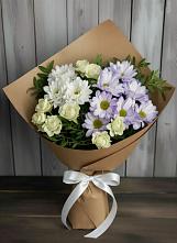 Букет цветов из:  Хризантемы и Розы в Поселок совхоза Раменский