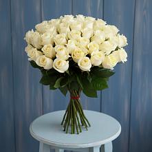 Букет 51 Белая роза Эдлесс Лав в Поселок совхоза Раменский