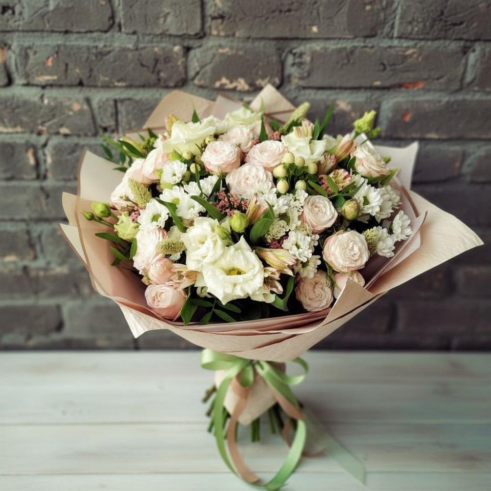 Букет цветов из: Альстромерии, Розы и Хризантемы в Поселок совхоза Раменский
