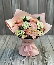 Букет цветов из:  Гвоздики, Розы и Хризантемы в Поселок совхоза Раменский