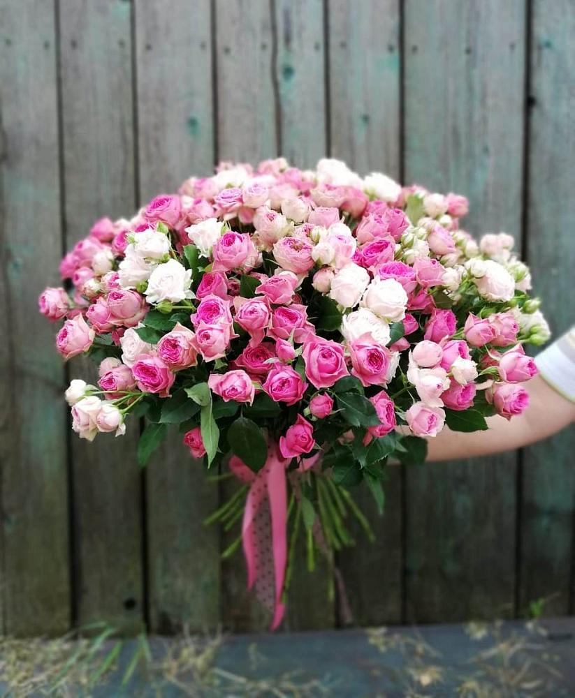 Букет Розовые кустовые розы Натали и Лав Лидия в Поселок совхоза Раменский