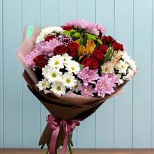 Букет цветов из:  Розы, Хризантемы и Альстромерии в Поселок совхоза Раменский