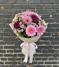 Букет цветов из:  Герберы и Хризантемы в Поселок совхоза Раменский