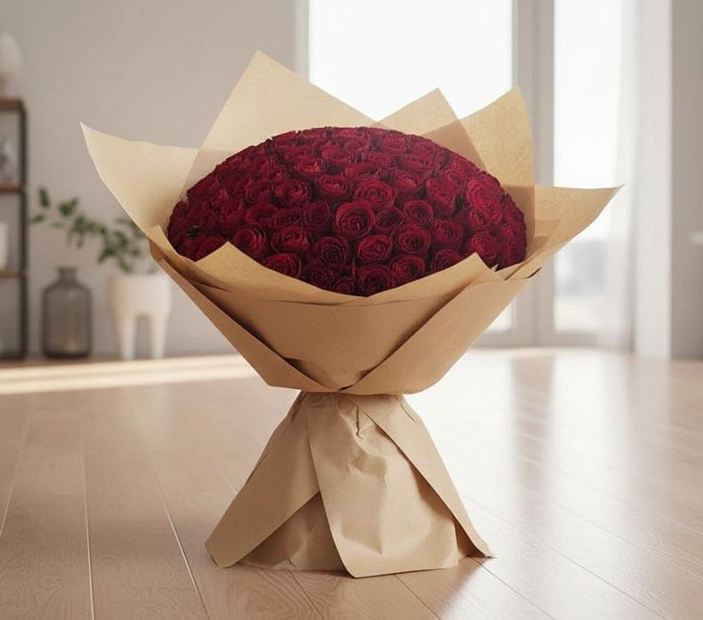 Букет 101 Красная роза в Поселок совхоза Раменский