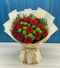 Букет цветов из:  Розы и Хризантемы в Поселок совхоза Раменский