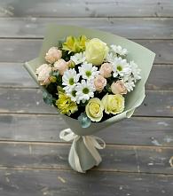 Букет цветов из:  Альстромерии, Розы и Хризантемы в Поселок совхоза Раменский